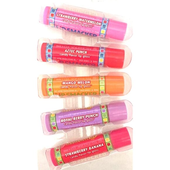 Vintage Bonne Bell Lip Smacker Starburst Totable Lip Balm Collection 6pc+Pouch - Picture 2 of 8